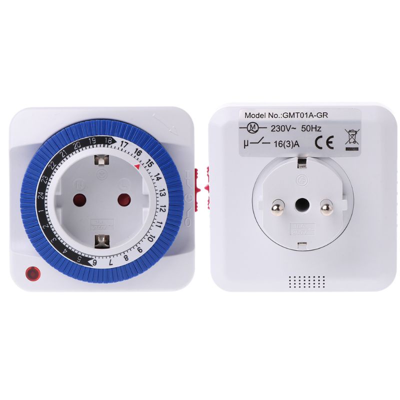 Ổ Cắm Điện Hẹn Giờ Tiết Kiệm Năng Lượng 24 Giờ 230V 16A 15 Phút Đến 24H