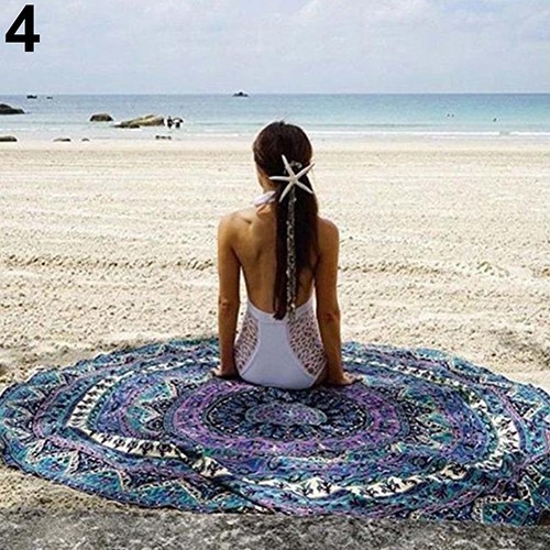 Thảm tròn tập Yoga phong cách Bohomian