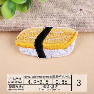 Miếng dán quần áo hình sushi dễ thương