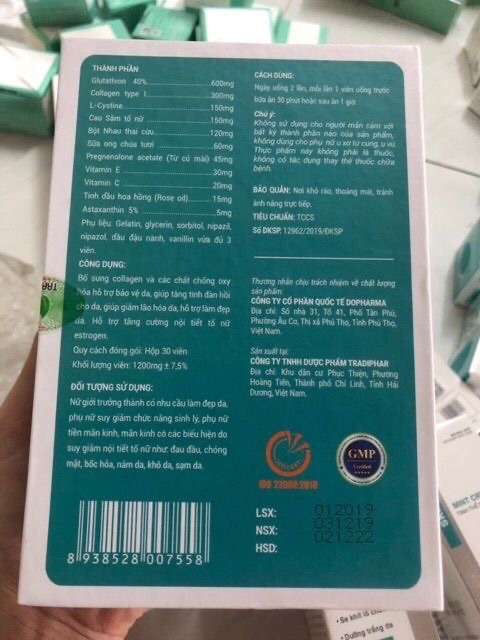 Viên Uống Mờ Nám Glutathion 600 _Dr Lacir[ kèm quà ] | BigBuy360 - bigbuy360.vn