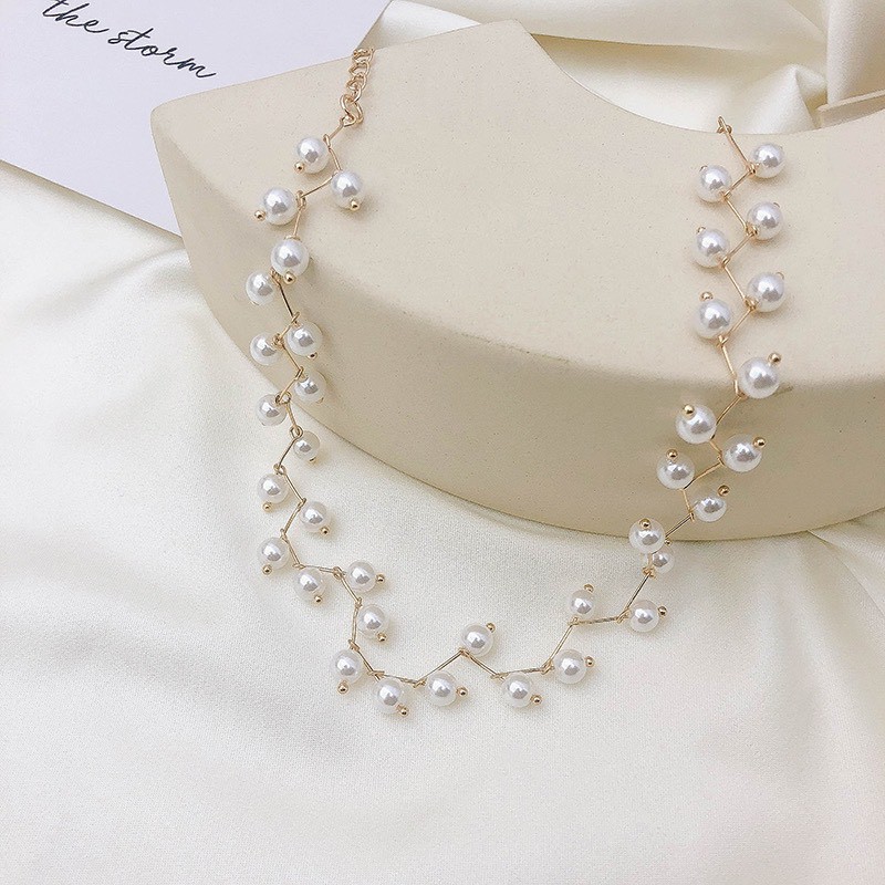 CHOKER NGỌC TRAI GIẢ, VÒNG DÂY CHUYỀN CỔ HOT TREND HÀN QUỐC