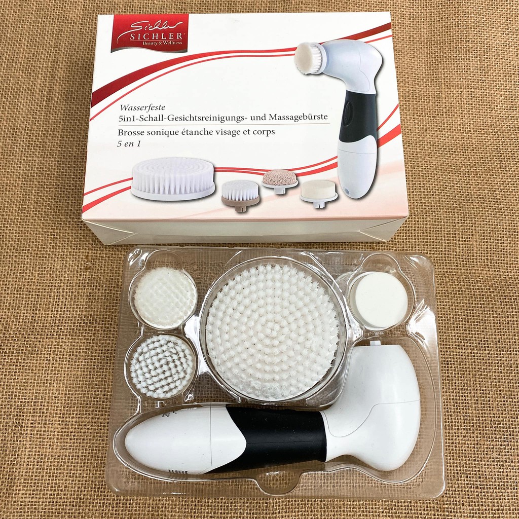 MÁY MASSAGE 5 IN 1 SICHLER BEAUTY DÙNG CHO CẢ MẶT & BODY ( dùng pin)