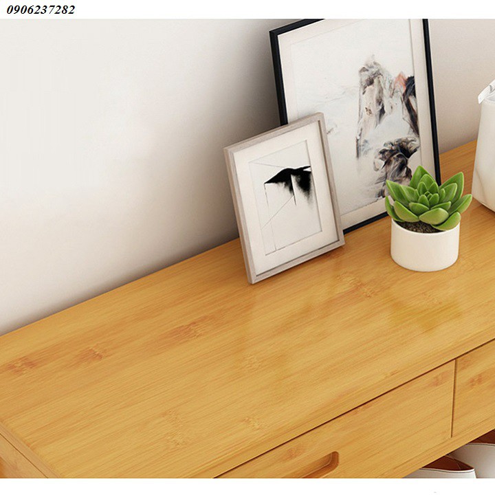 Kệ giày bằng tre 5 tầng có 2 ngăn tủ trên 80x25x88 (size80)