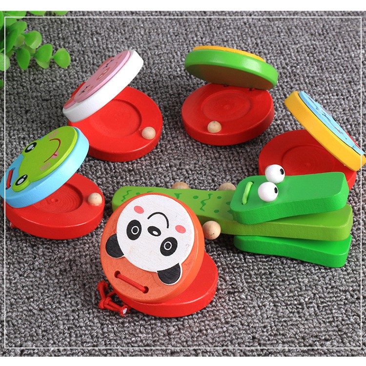 Bộ gõ nhạc đôi hình thú - đồ chơi gỗ - Baby Toys