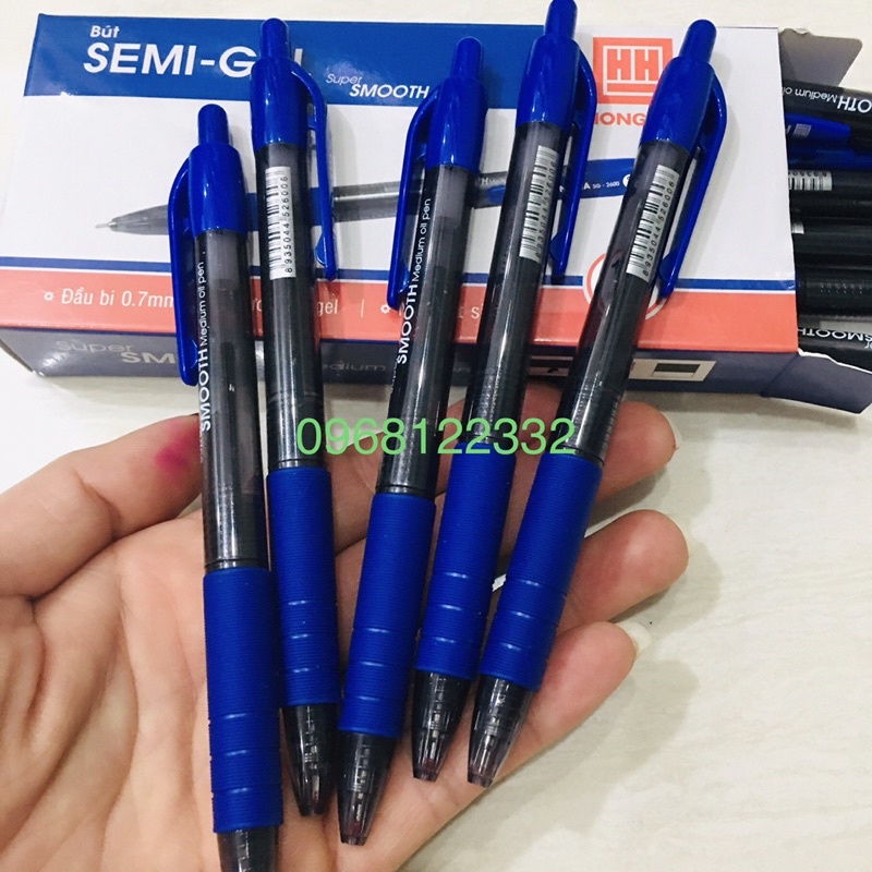 Hộp 12 Bút Semigel Hồng Hà SG2600-07mm Viết Trơn Đều Mực ( 01 Hộp)