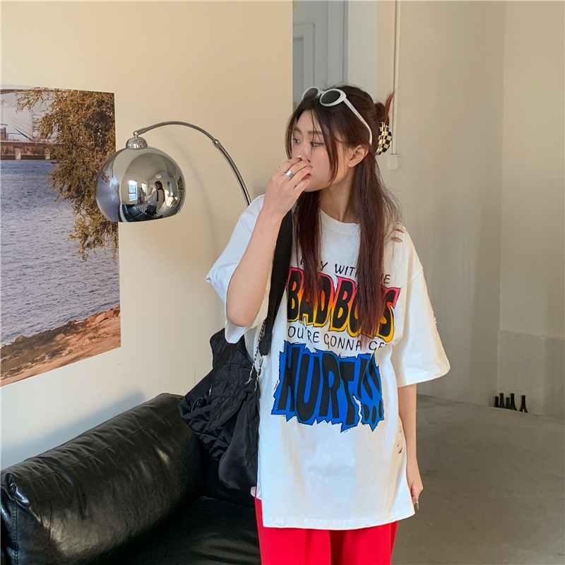 Áo Thun Nữ Ngắn Tay Cổ Tròn Thời Trang Hàn