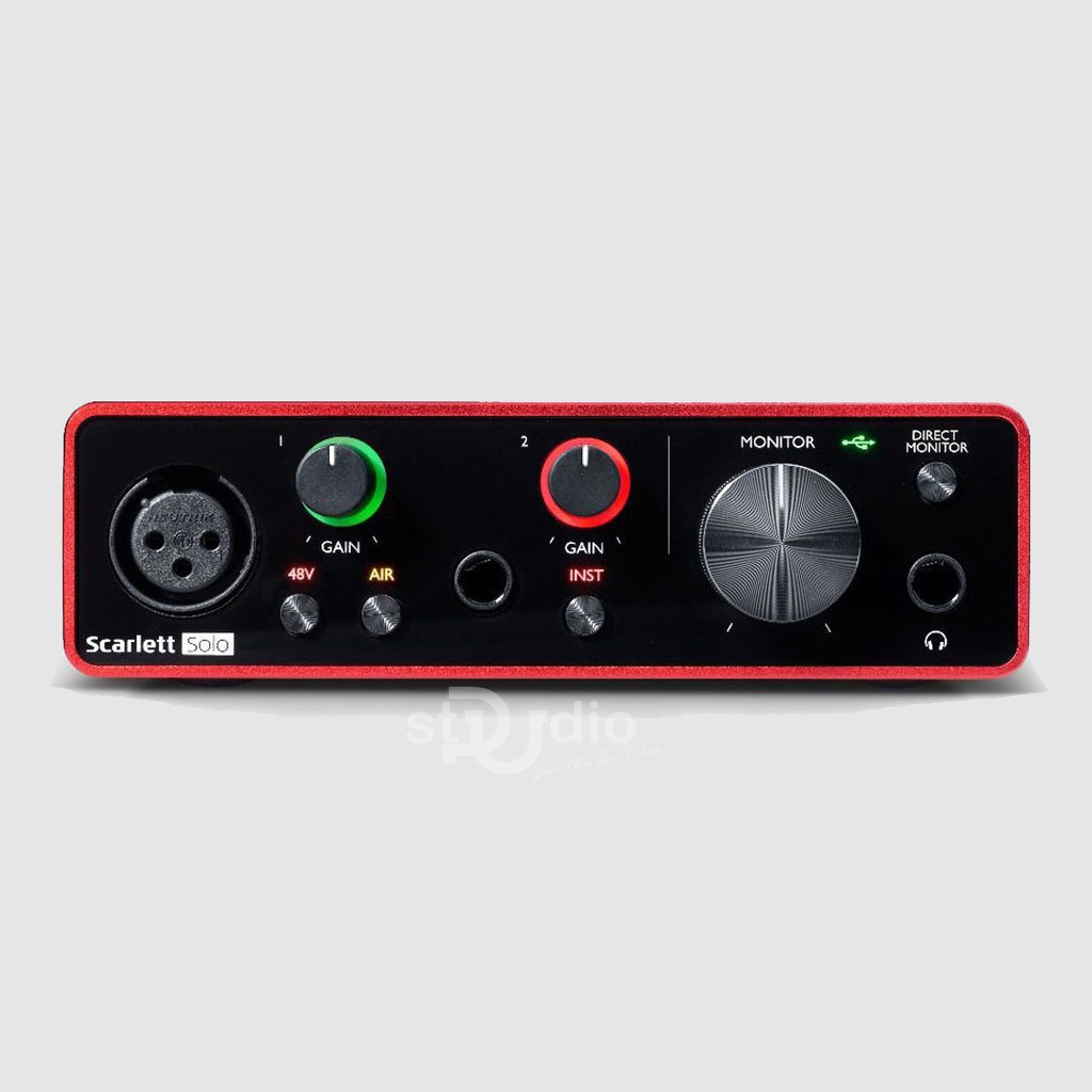 【Chính hãng】Thiết bị thu âm LIVESTREAM Sound card Focusrite Scarlett Solo 3rd - 01 đổi 01 trong 01 tháng (trừ phụ kiện)