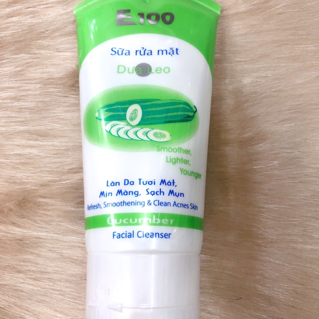 Sữa rửa mặt tươi mát, sạch sâu Dưa Leo E100