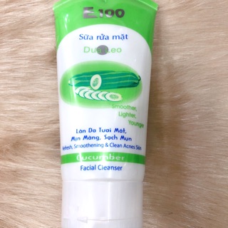 Sữa rửa mặt tươi mát, sạch sâu Dưa Leo E100