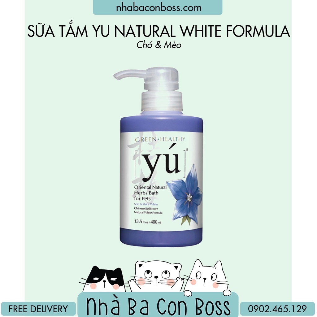 Sữa tắm chó mèo YU Natural White Formula
