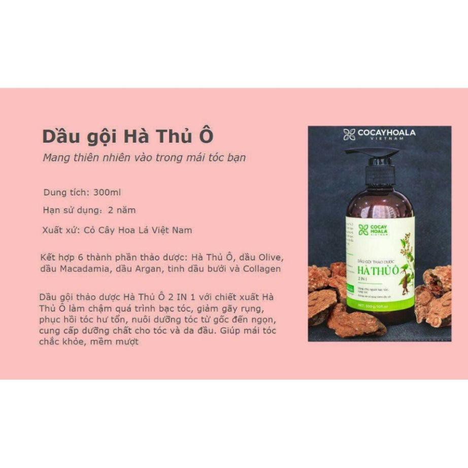 Dầu gội hà thủ ô Cỏ Cây Hoa Lá 800 ml | BigBuy360 - bigbuy360.vn