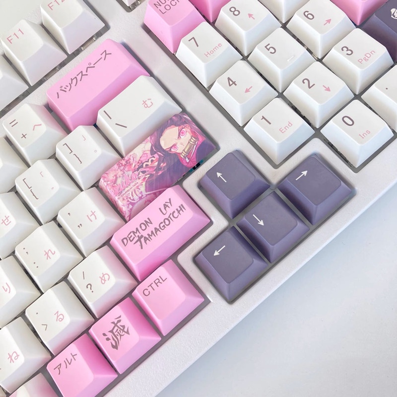 Kamado Nezuko Keycap CHERRY Hồ sơ Chủ đề Demon Slayer Anime PBT Dye thăng hoa bàn phím cơ Keycap
