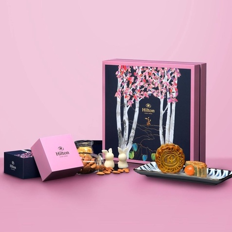 BÁNH TRUNG THU HILTON Hộp Cao Cấp 4 bánh x165g