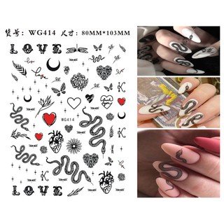 Sticker rắn dán móng hình rắn