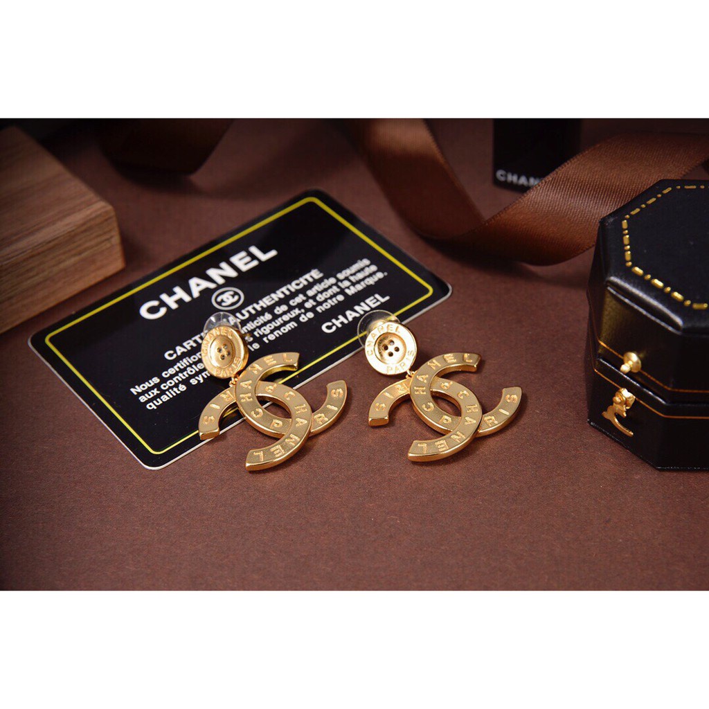 Bông tai mạ bạc 925 hình chữ C thời trang nữ