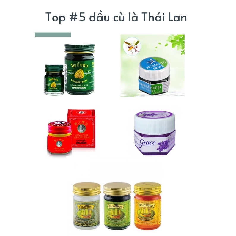 5 loại Dầu Cù Là chống muỗi đốt/Xoa bóp Thái Lan chính hãng