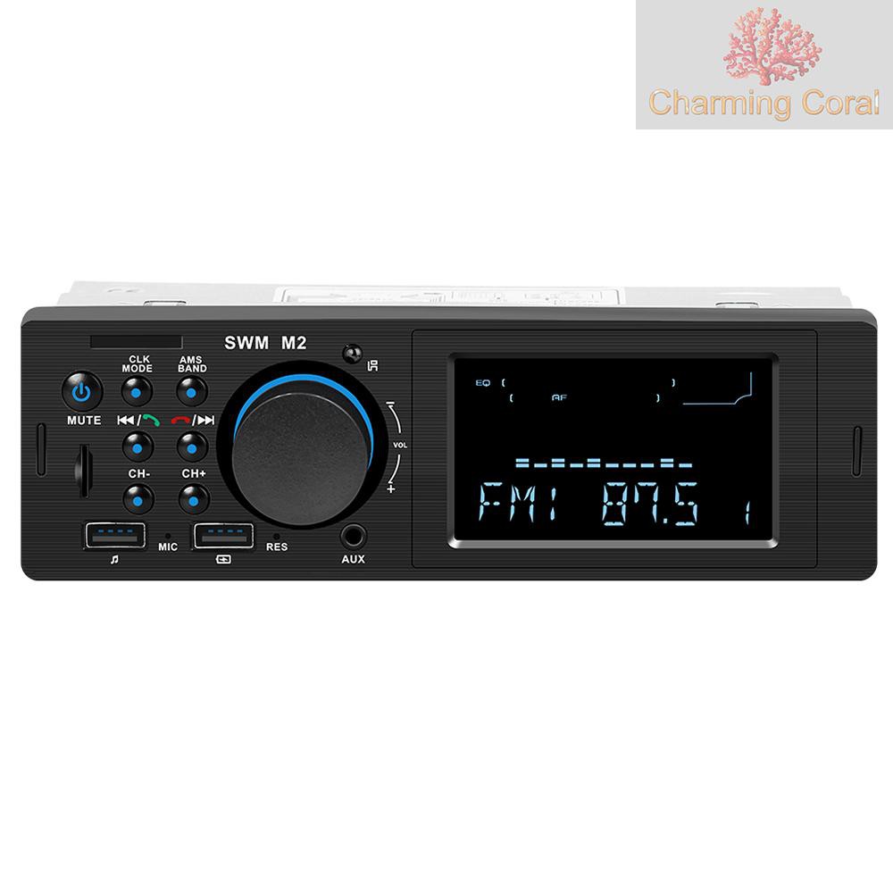 Máy phát âm thanh MP3 radio FM bluetooth SWM M2 60W hỗ trợ USB/TF/3.5mm AUX cho xe hơi