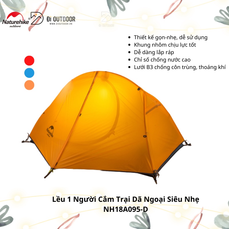 Lều 1 Người Cắm Trại Dã Ngoại Siêu Nhẹ Naturehike