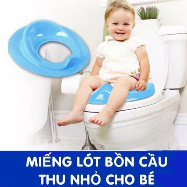 Thu gọn bồn cầu Việt Nhật cho bé