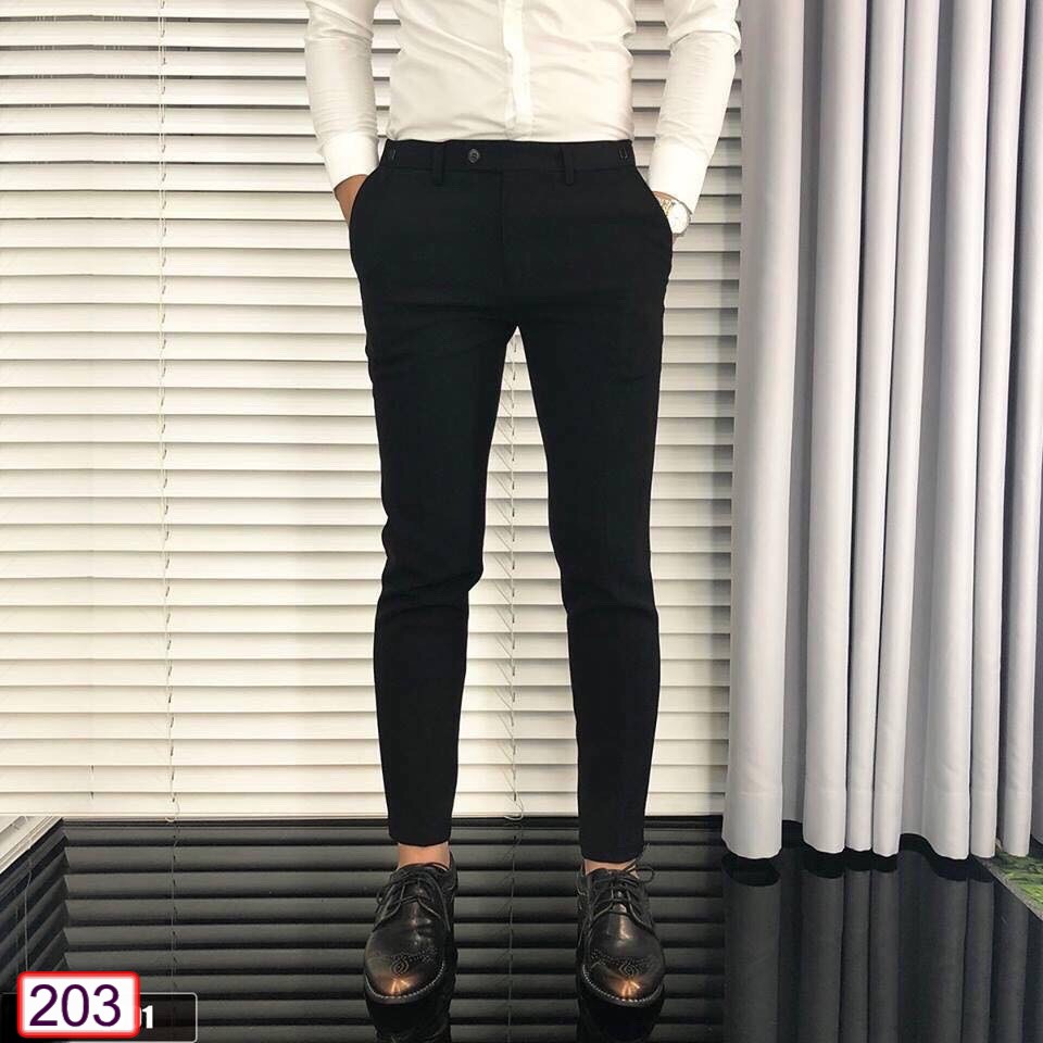 QUẦN TÂY ÂU NAM DÀI TRƠN HÀN QUỐC VẢI ÔM CHỐNG NHĂN Q203 THỜI TRANG | BigBuy360 - bigbuy360.vn