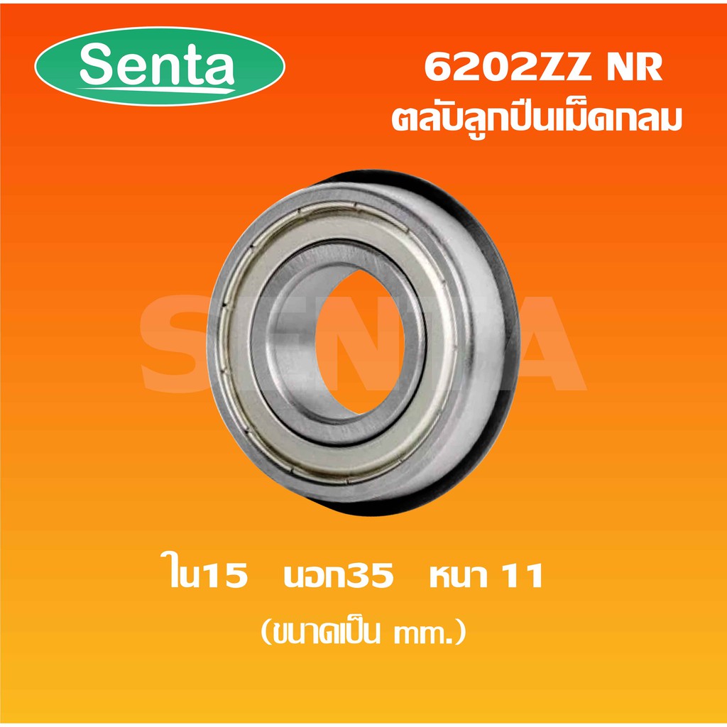 6202ZZNR Vòng bi rãnh sâu có vòng. Vỏ thép 2 mặt (Vòng bi) 6202Z NR 6202ZZ