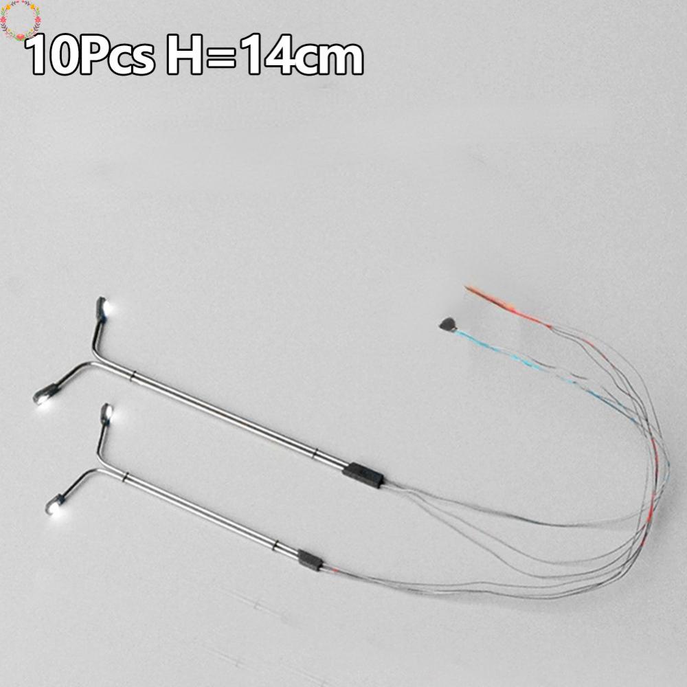 Set 10 Mô Hình Đèn Đường 14cm Ánh Sáng Trắng