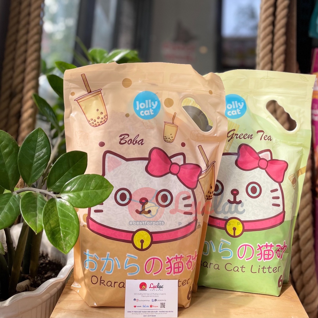 Cát vệ sinh đậu nành cho mèo - Jolly Cat 6L khử mùi và tiết kiệm