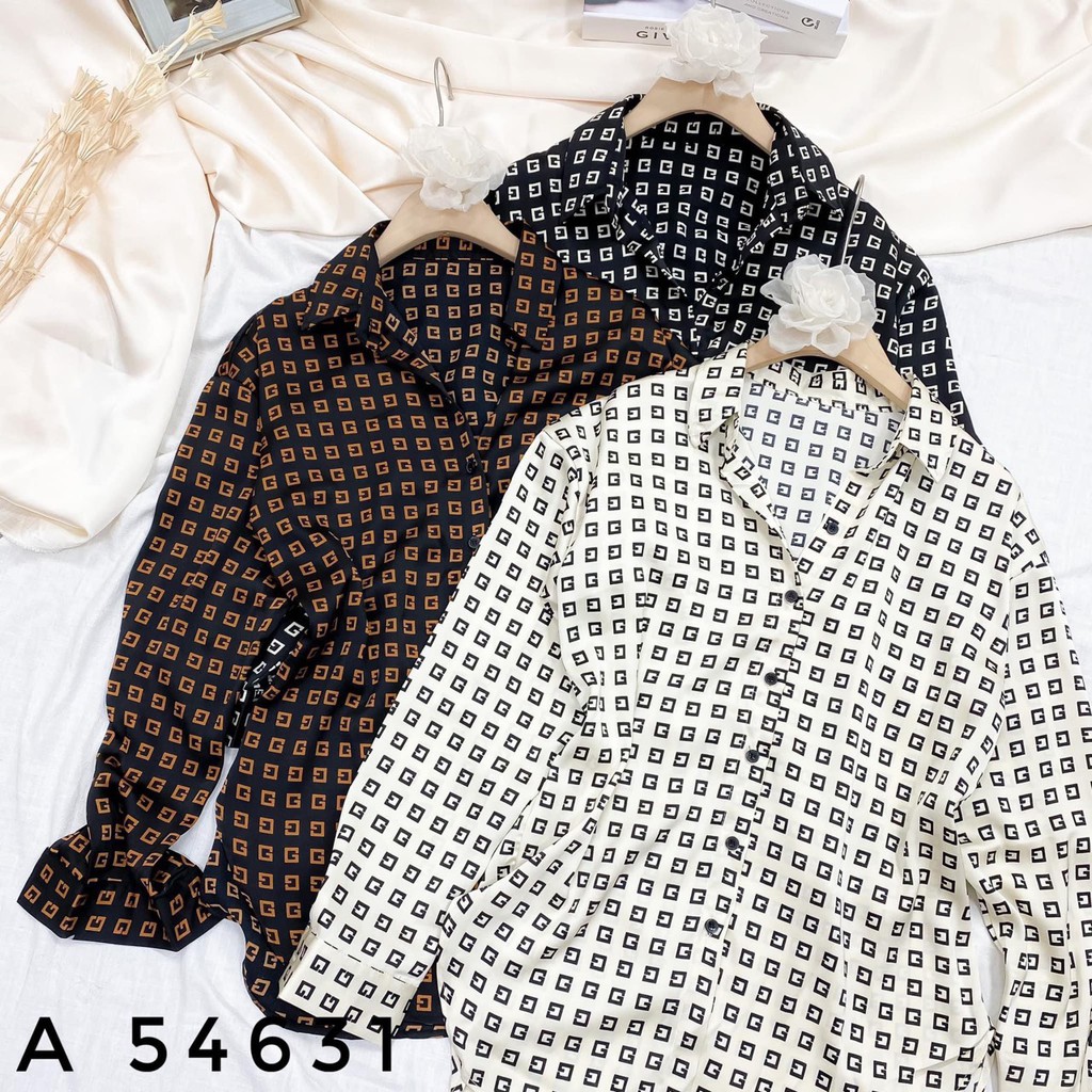 Ao sơ mi nữ họa tiết Hàn Quốc Siêu Xịn | BigBuy360 - bigbuy360.vn