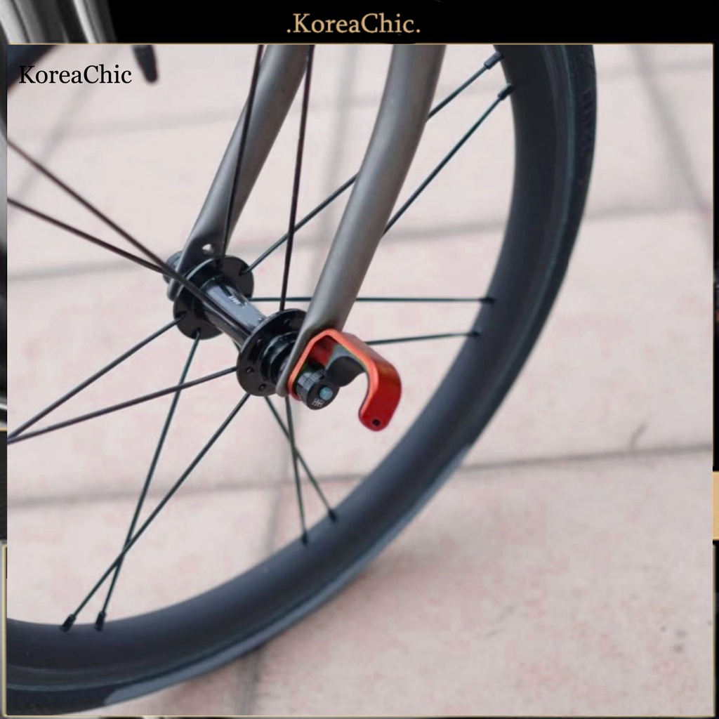Móc chữ E bằng hợp kim nhôm cứng chống gỉ cho xe đạp Brompton