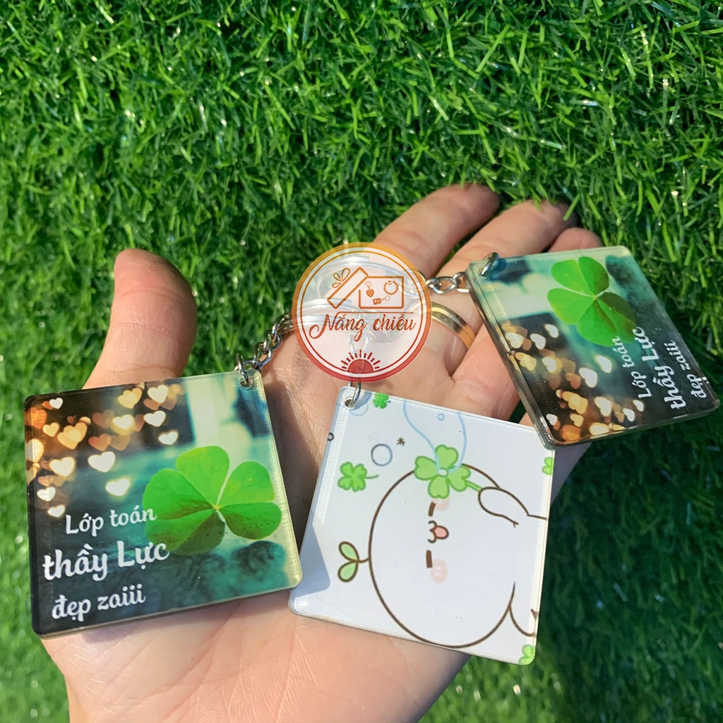 Móc khóa mika in hình theo yêu cầu- Phụ kiện balo- túi xách