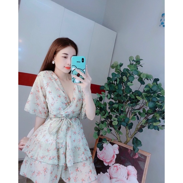Jum hoa tay lỡ cột nơ eo siêu đẹp- hình thật
