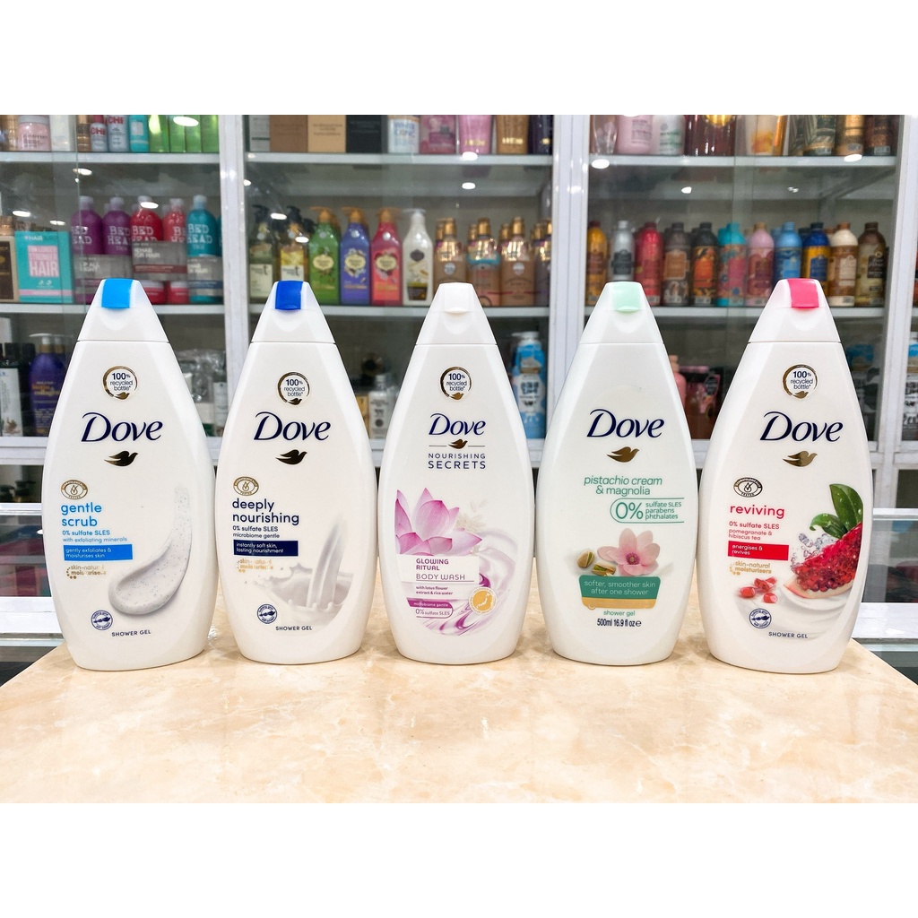 SỮA TẮM DƯỠNG THỂ DOVE ĐỦ MÙI 500ML