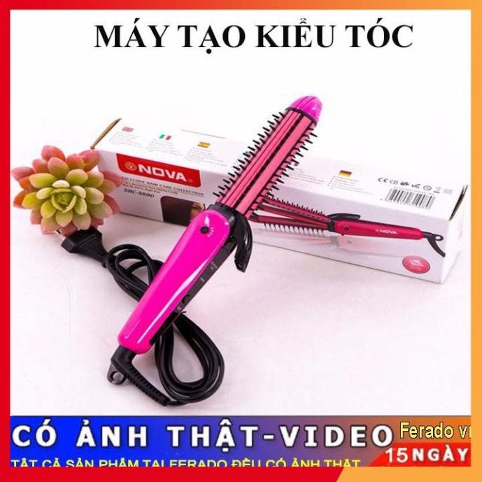 Máy Uốn, Dập Xù, Ép Duỗi Làm Tóc 3 In 1 Nova, Lược Điện