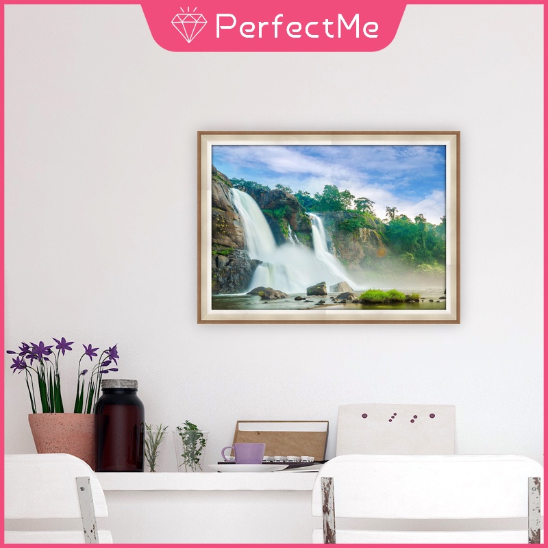 Bộ Tranh Đính Đá Tự Làm Kích Thước 40X30Cm Hình Phong Cảnh Trang Trí Phòng Khách