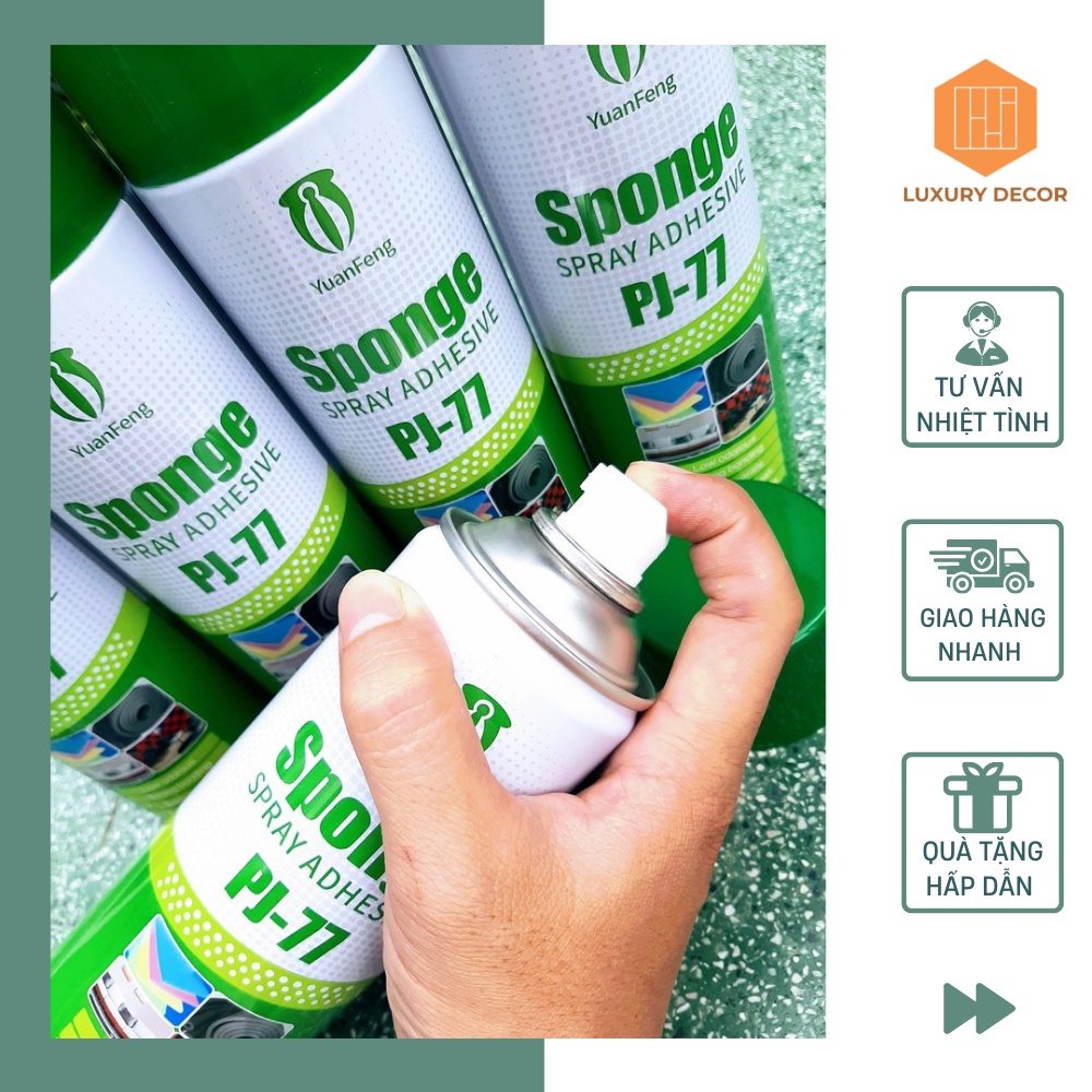 Keo Dán Dạng Xịt Đa Năng Sponge Stray Adhensive Dành Cho Giấy Xốp Dán Tường 600ml