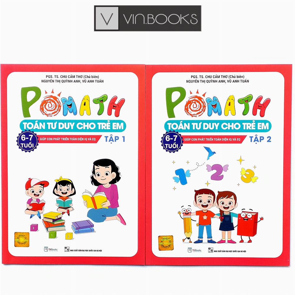 Sách - Combo Toán Tư Duy Pomath Cho Trẻ 6 - 7 Tuổi (Lớp 1)