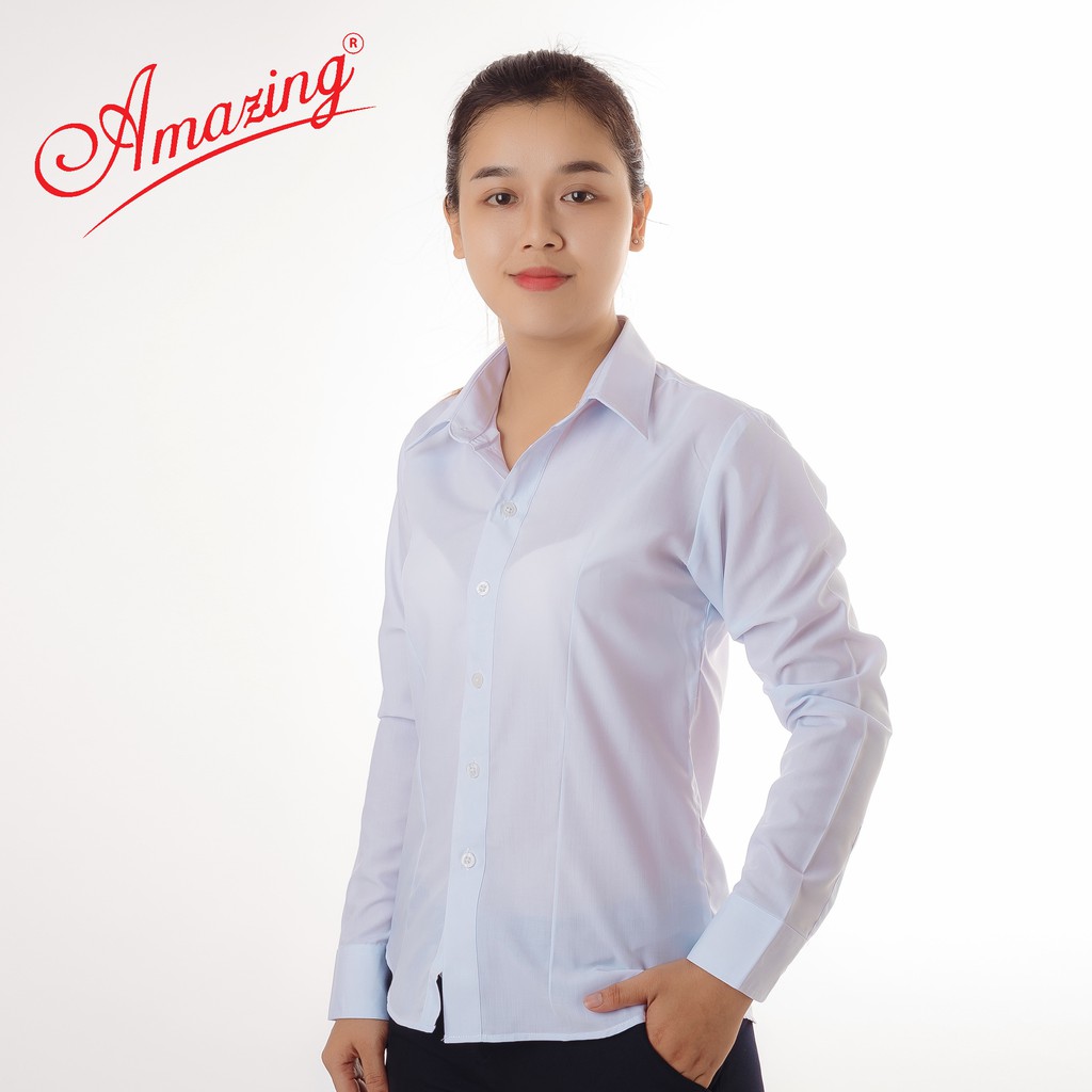 Áo trắng nữ, có size đại 80kg, sơ mi Amazing, vải KT silk mượt mát, tay cách điệu nhẹ nhàng, form chuẩn basic