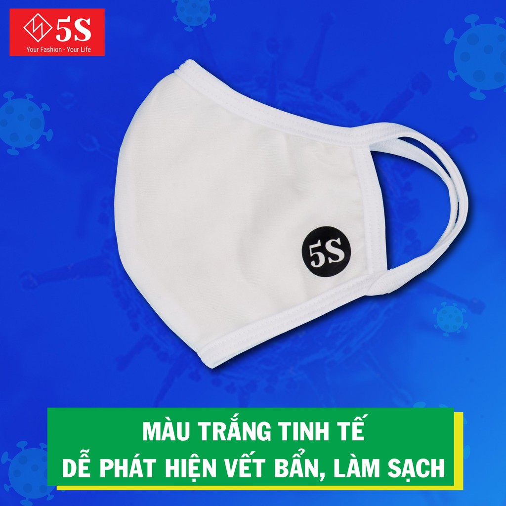 Combo 3 Chiếc Khẩu Trang Vải Cotton 2 Lớp 5S Chính Hãng, Có Kiểm Định (Sản Phẩm Không Lợi Nhuận- Bình Ổn Giá) | BigBuy360 - bigbuy360.vn