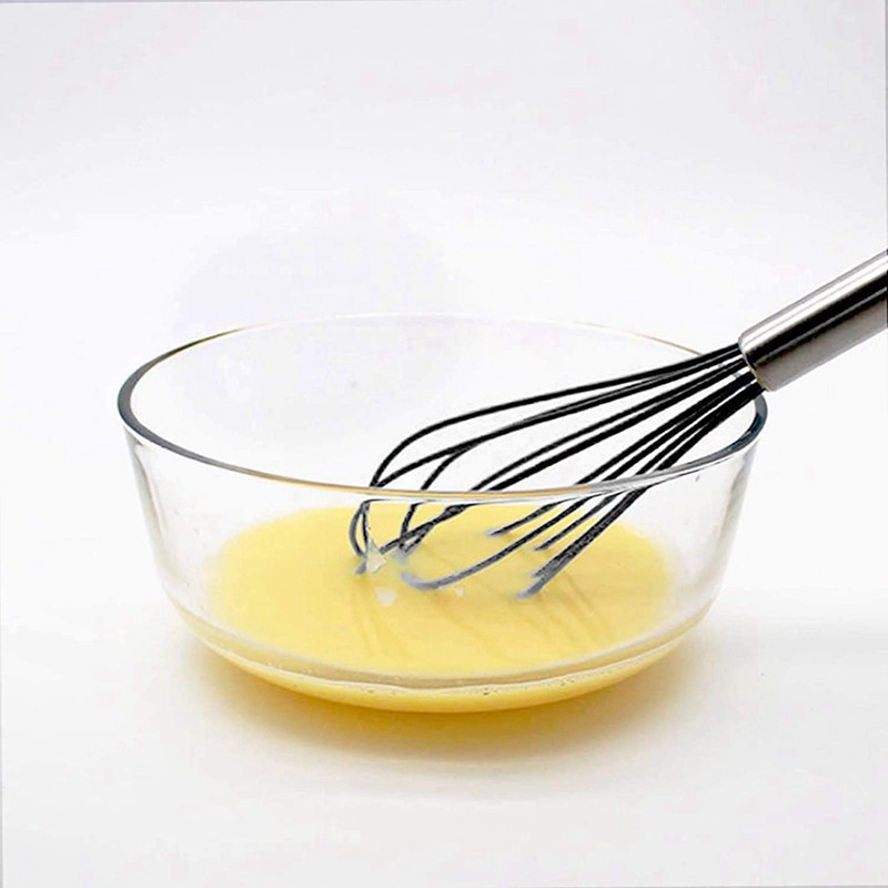 Silicone Kitchen Whisk,10 Inch Silicone Whisk Egg Beater Máy xay sinh tố
