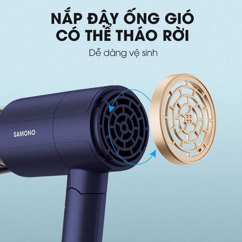 Máy sấy tóc tạo kiểu SAMONO SW-HDB11 công suất 1000W thiết kế gấp gọn tiện lợi - BH 12 tháng