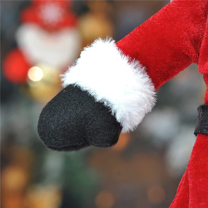 Túi Bọc Chai Rượu Hình Áo Khoác Ông Già Nô En Dùng Trang Trí Tiệc Giáng Sinh