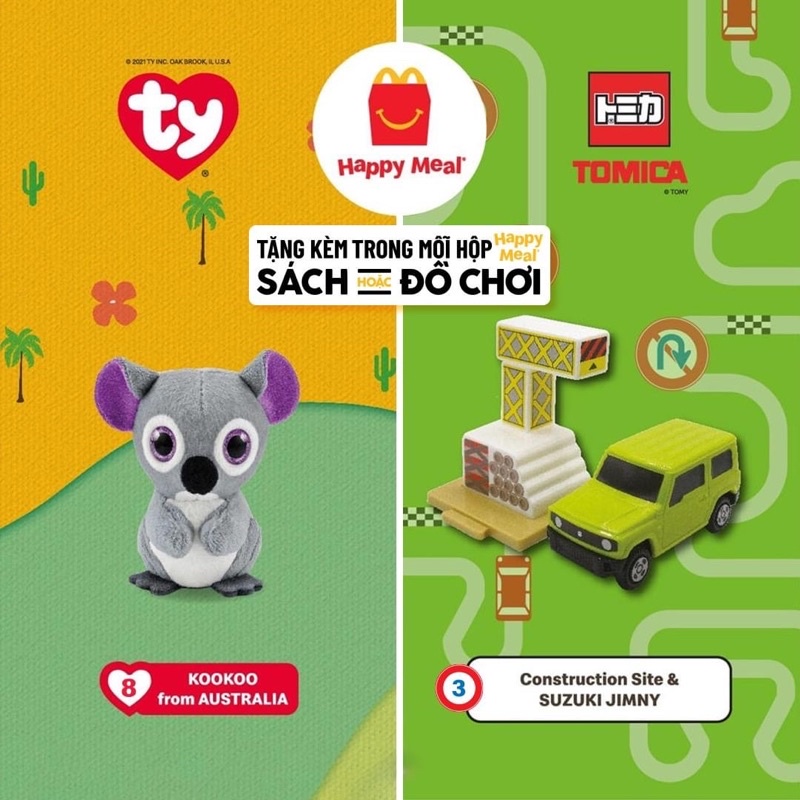 Mô hình Xe đồ chơi Tomica Takara Tomy & Gấu Bông TY Mc Donald Mcdonald
