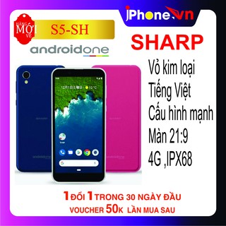 Điện thoại Sharp Android One S5 android 9,thiết kế nhôm nguyên khối ,tiếng việt