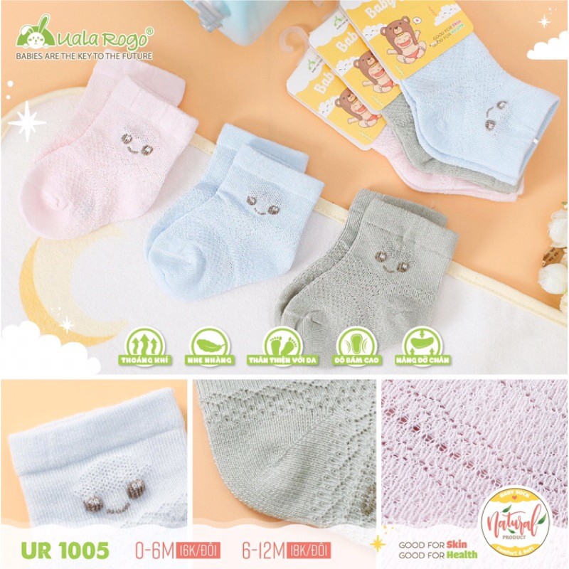 Tất lưới mỏng cho bé 0-12m UALA ROGO ( giá 1 đôi)