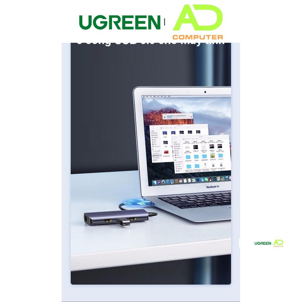 Bộ chia USB 3.0 ra 3 cổng USB 3.0 + Lan Gigabit 1000Mbps Ugreen 60719