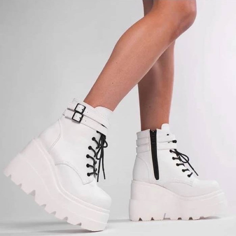 Slay boots/Grunge boots cổ lửng đế cao 10cm