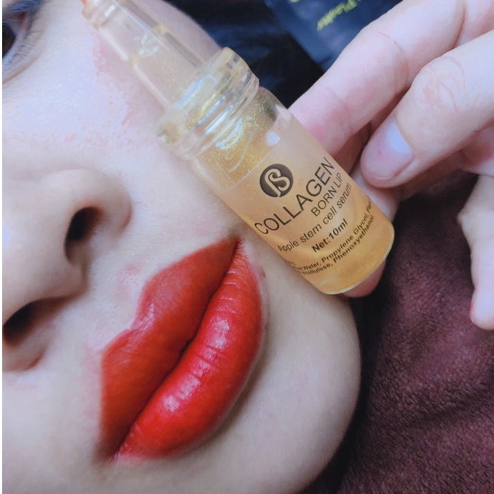 Collagen tươI, collagen lá vàng hỗ trợ phun môi và liệu trình da lọ 10ml