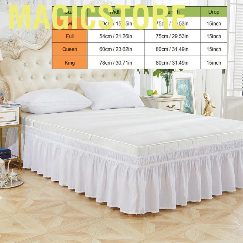 Váy giường vải polyester phối tua mềm mại thông thoáng