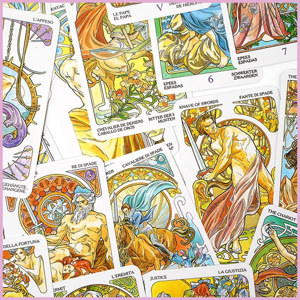 Bộ Bài Tarot Art Nouveau Tiếng Anh