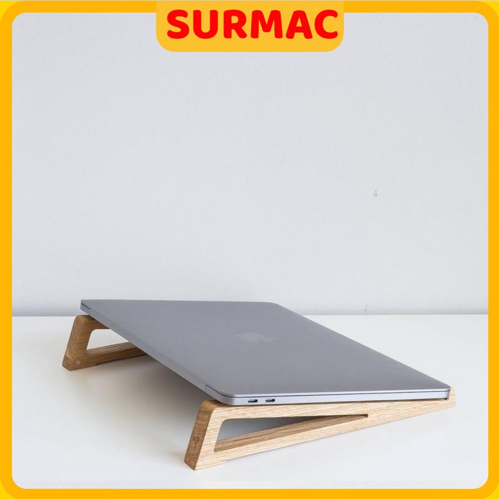 ❤ Kệ Gỗ Macbook, Giá Đỡ Laptop Tam Giác Bằng Gỗ Thông Tự Nhiên.